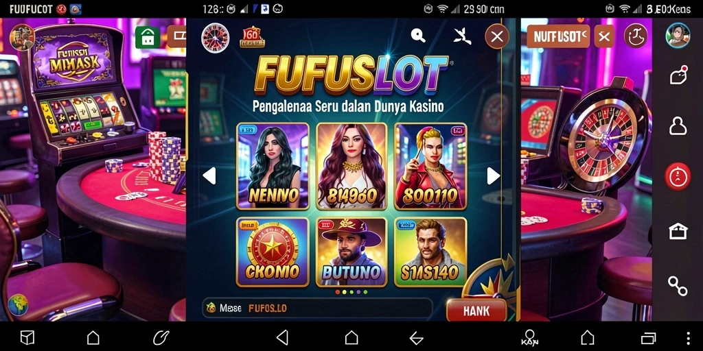 Screenshot gameplay FUFUSLOT menunjukkan keseruan bermain Kasino.