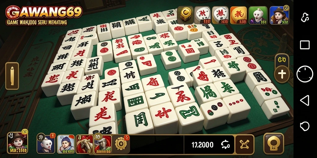 Tampilan gameplay seru dari GAWANG69 saat bermain Mahjong.