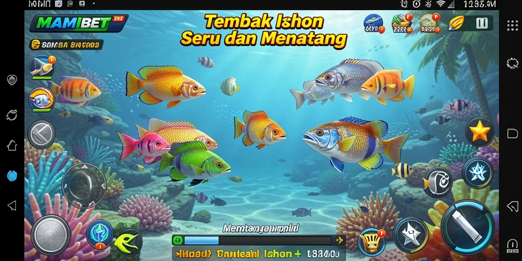 Tampilan gameplay MAMIBET yang seru dan menantang dalam Tembak Ikan.