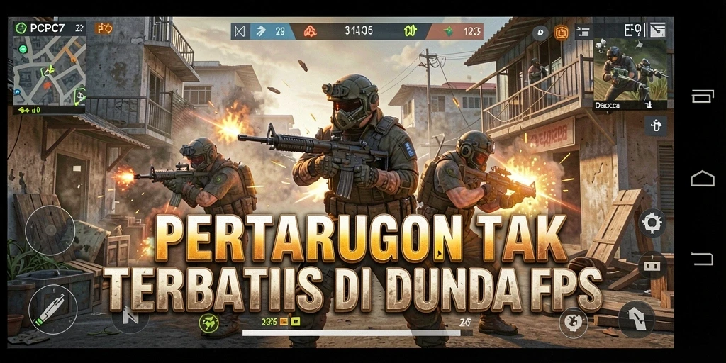 Tangkapan layar dari gameplay PCPC7 yang mendebarkan dan penuh aksi.