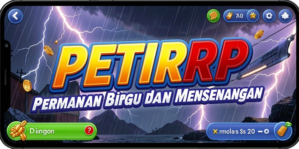 Tampilan gameplay seru dari PETIRRP yang penuh warna.