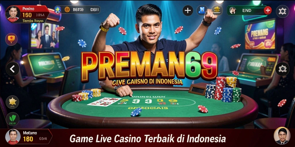 Tampilan gameplay Live Casino yang menarik di PREMAN69.