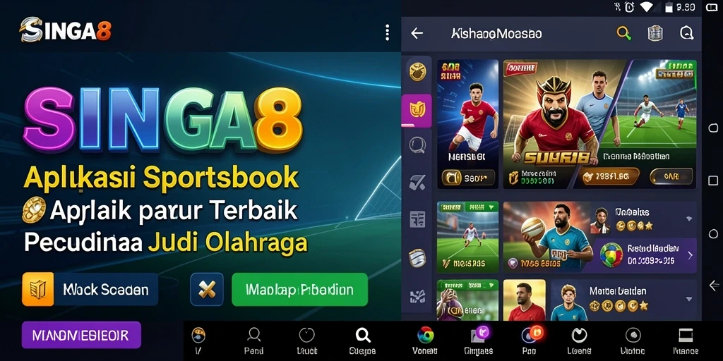 Tampilan gameplay SINGA8 dengan taruhan olahraga menarik.