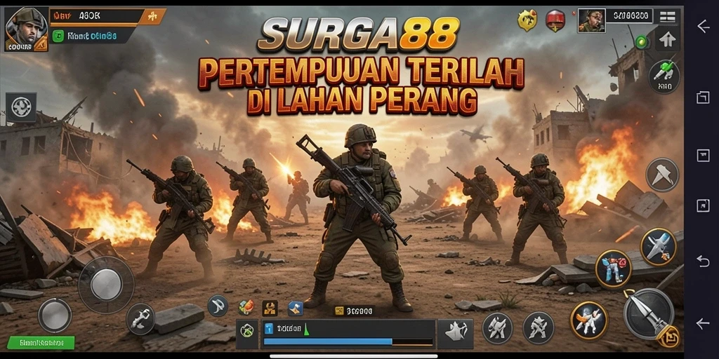 Tampilan menegangkan dari pertempuran intens di SURGA88.